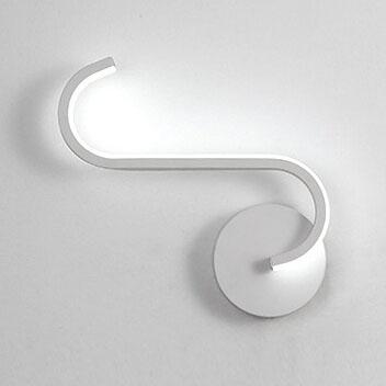 Moderne minimalistische Kurvenlinie Aluminium 1-Licht LED Wandleuchte 