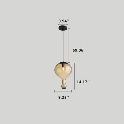 Moderne minimalistische geometrische Bernsteinflasche 1-Licht-Pendelleuchte 