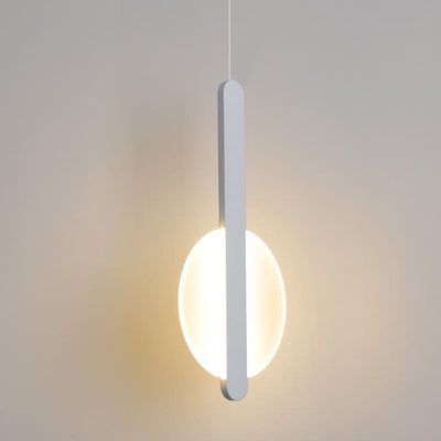 Moderne minimalistische 1-flammige LED-Pendelleuchte aus Metall in runder Form 