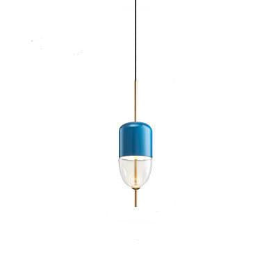 Modern Teardrop Glass 1-Light  Minimalist LED Pendant Light