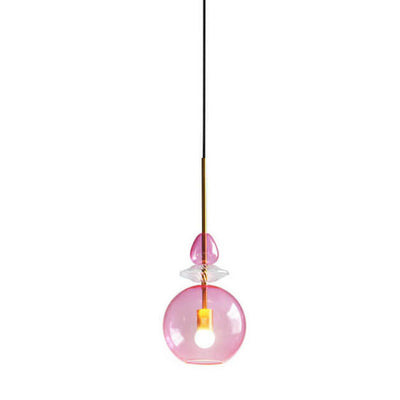 Nordic Colorful Candy Cane Glas 1-Licht LED-Pendelleuchte 