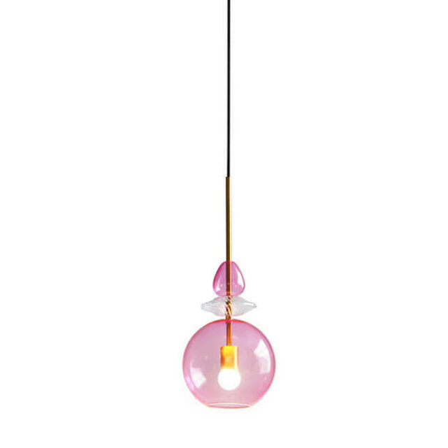 Nordic Bunter Zuckerstangen-Glas 1-Licht LED Pendelleuchte 