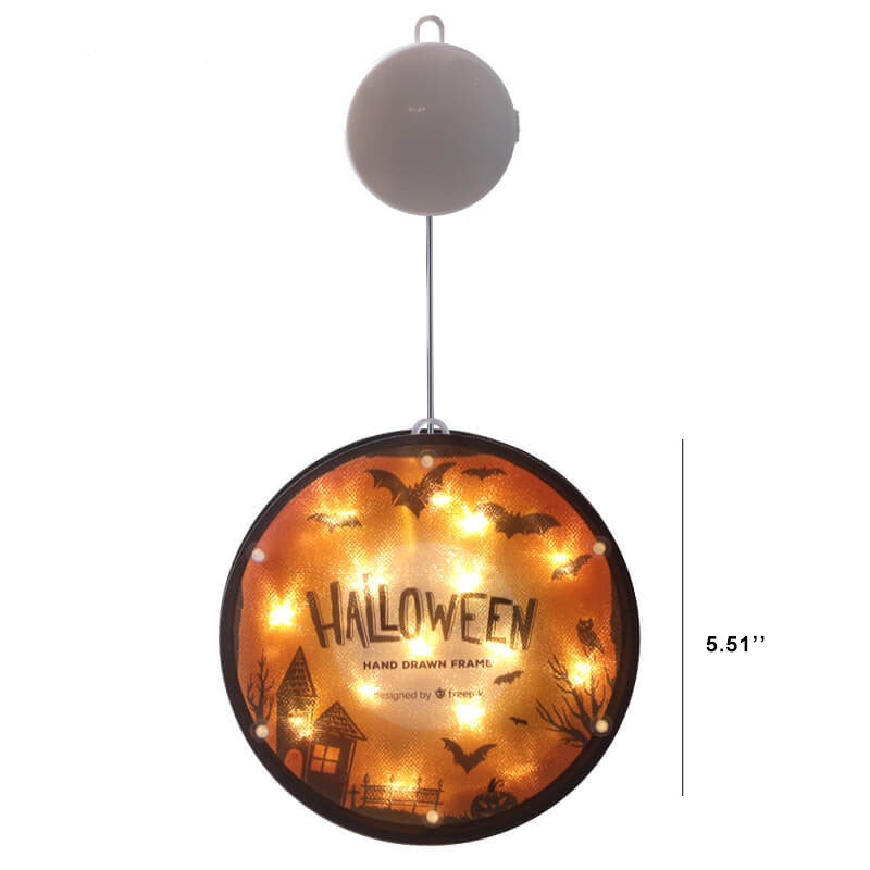 Halloween Ghost Color Light Fabric 1-Light Battery LED Pastable Hanging String Light 