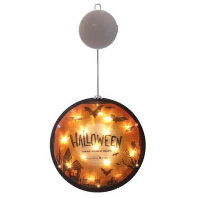 Lumière de couleur fantôme d'Halloween en tissu 1 lumière LED à piles collable guirlande suspendue 