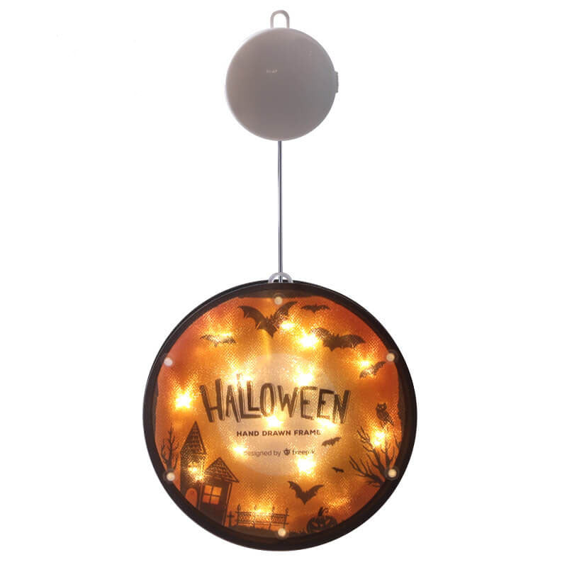 Halloween Ghost Color Light Fabric 1-Light Battery LED Pastable Hanging String Light 