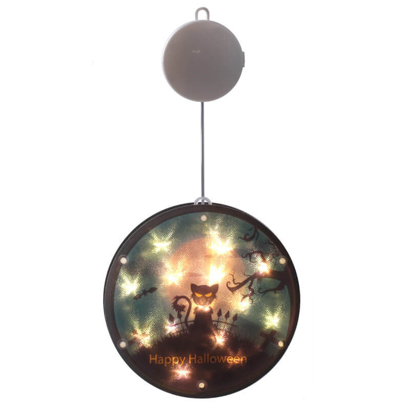 Halloween Ghost Color Light Fabric 1-Light Battery LED Pasteable Hanging String Light