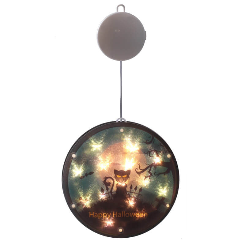 Halloween Ghost Color Light Fabric 1-Light Battery LED Pastable Hanging String Light 