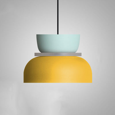 Luminaire suspendu à DEL à 1 lumière Macaron coloré nordique 