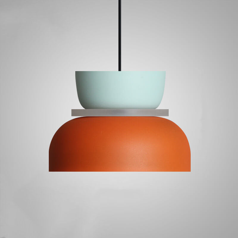 Luminaire suspendu à DEL à 1 lumière Macaron coloré nordique 