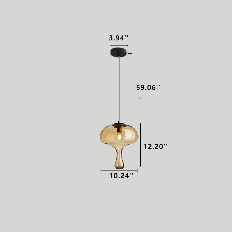 Moderne minimalistische geometrische Bernsteinflasche 1-Licht-Pendelleuchte 