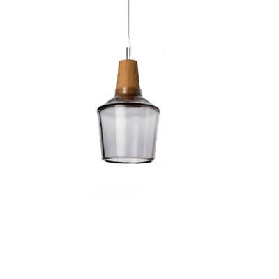 Nordic Vintage Glass Bottle Shape 1-Light Pendant Light