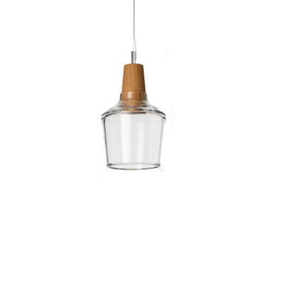 Nordic Vintage Glass Bottle Shape 1-Light Pendant Light