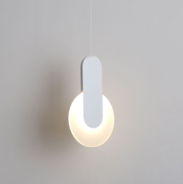 Modern Minimalist Metal Round Shape 1-Light LED Pendant Light