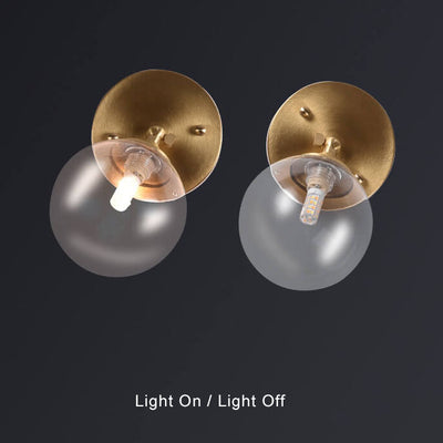 Modern 1-Light Glass Globe Armed Sconce Lamp 4 Design