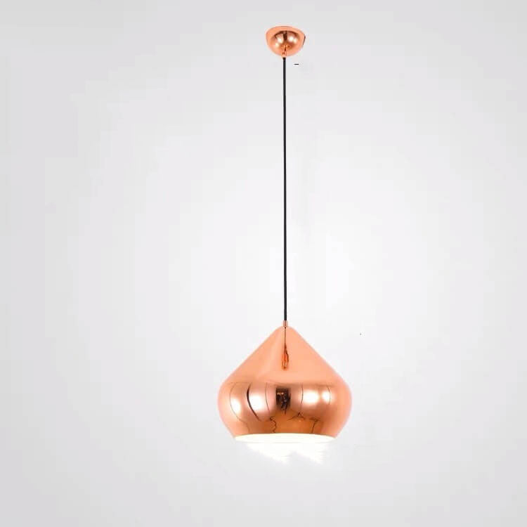 Nordic Metal 1-Light Dome Rose Gold LED-Pendelleuchte 