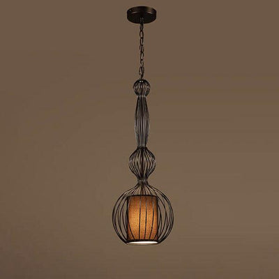Industrial Retro Metal Birdcage 1-Light Lantern Pendant Light