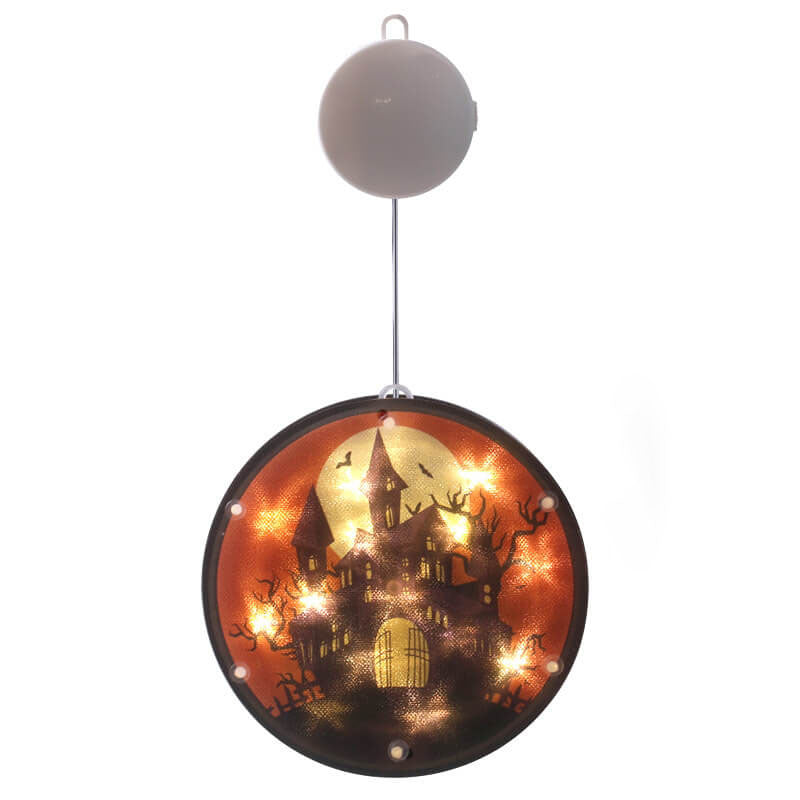 Halloween Ghost Color Light Fabric 1-Light Battery LED Pastable Hanging String Light 