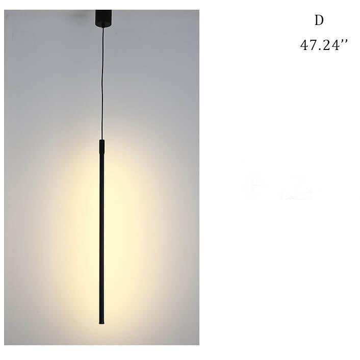 Minimalistische Linie 1-Licht verstellbare lange LED-Pendelleuchte 
