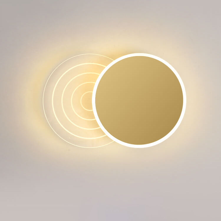 Iluminación LED de montaje empotrado de acrílico y hierro geométrico de lujo moderno 