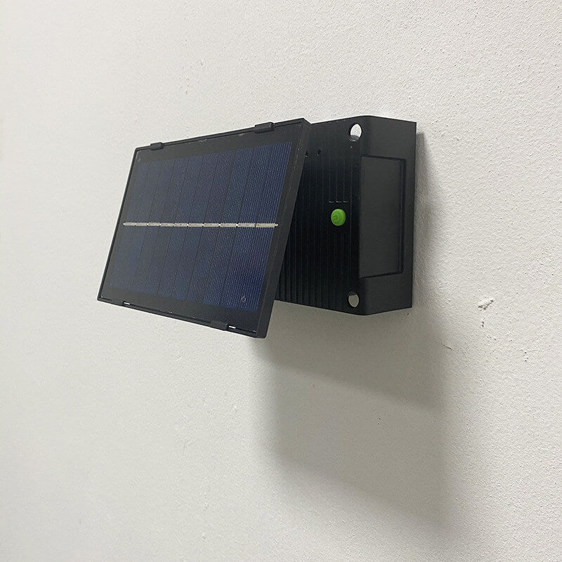 ضوء الجدار LED لسياج الفناء الخارجي بالطاقة الشمسية النقي الأسود الحديث 