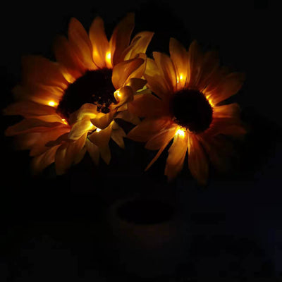 Moderne kreative Simulation Sonnenblume LED Nachtlicht Tischlampe 