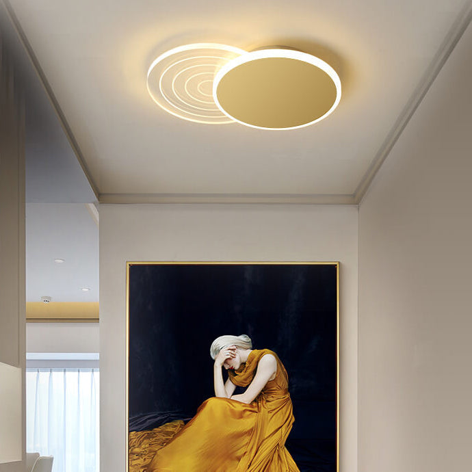 Iluminación LED de montaje empotrado de acrílico y hierro geométrico de lujo moderno 