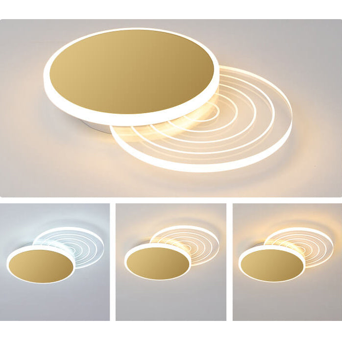 Iluminación LED de montaje empotrado de acrílico y hierro geométrico de lujo moderno 