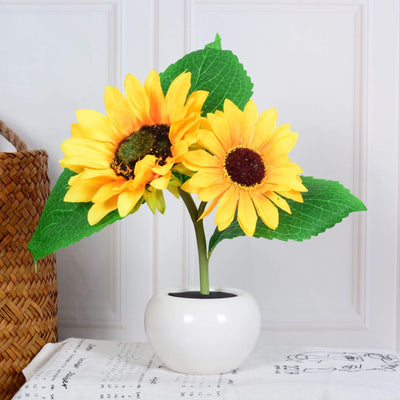 Modern Creative Simulation Sunflower LED Night Light Table Lamp