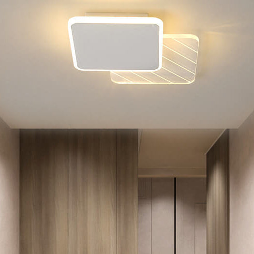 Iluminación LED de montaje empotrado de acrílico y hierro geométrico de lujo moderno 