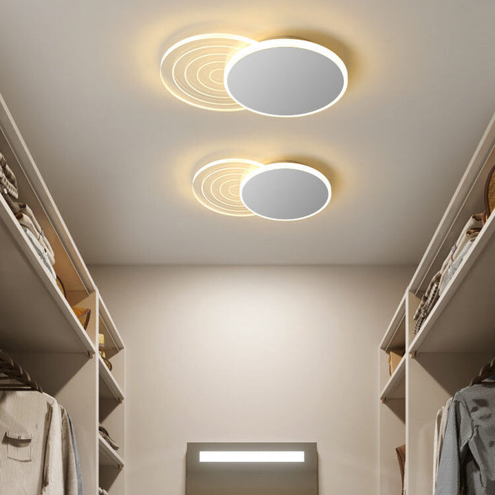 Iluminación LED de montaje empotrado de acrílico y hierro geométrico de lujo moderno 