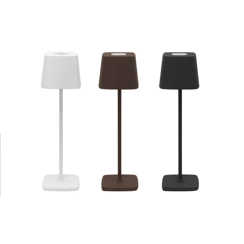 Moderne, minimalistische, quadratische, einfarbige, USB-aufladbare LED-Nachtlicht-Tischlampe aus Aluminium 