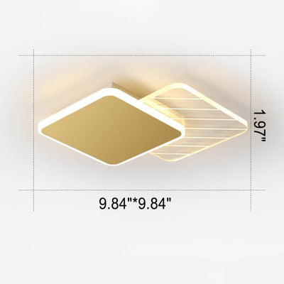 إضاءة LED مثبتة على السقف من الأكريليك والحديد بتصميم هندسي عصري وفاخر 