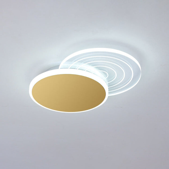 Iluminación LED de montaje empotrado de acrílico y hierro geométrico de lujo moderno 