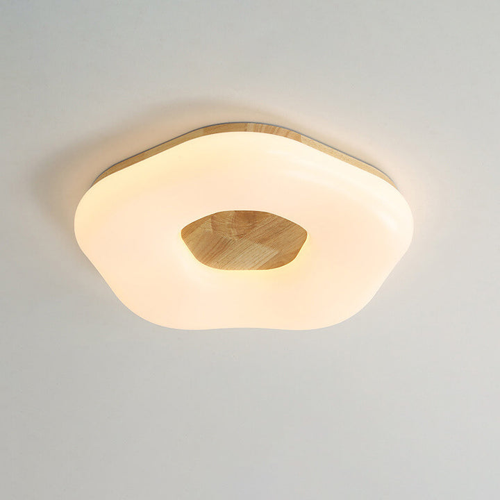 Lumière encastrée LED en bois massif acrylique minimaliste nordique 