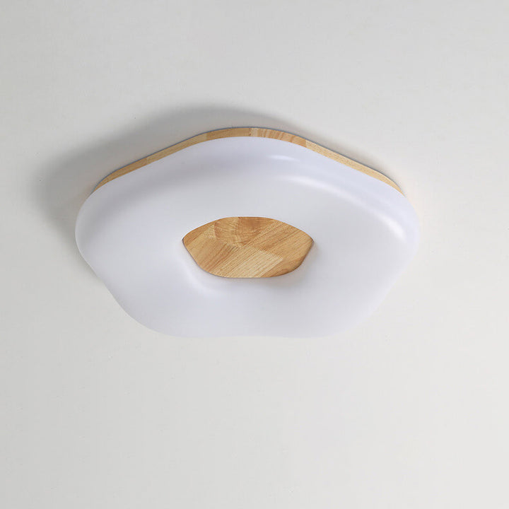Lumière encastrée LED en bois massif acrylique minimaliste nordique 