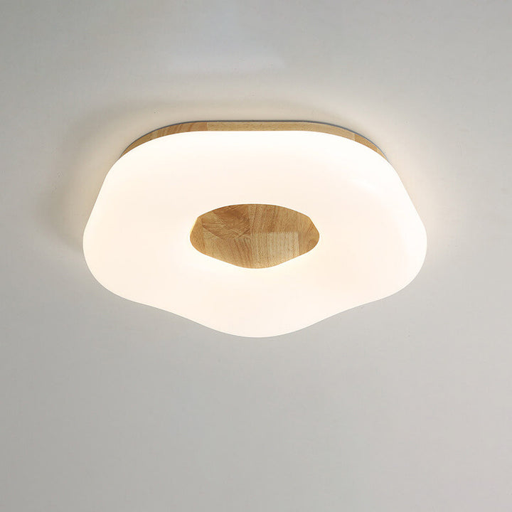 Lumière encastrée LED en bois massif acrylique minimaliste nordique 