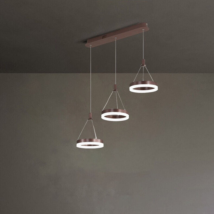 Moderno Lujo Ligero Creativo Redondo Cabeza Cuadrada Hierro LED Isla Luz Candelabro 