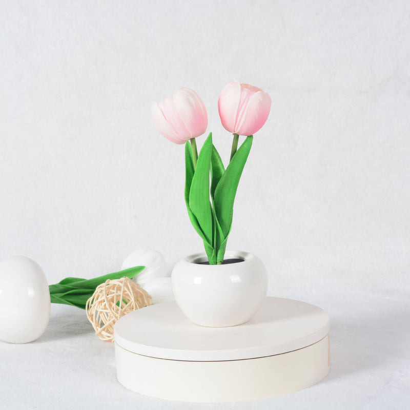 Lámpara de mesa LED de simulación creativa moderna Tulipán Peonía 