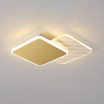إضاءة LED مثبتة على السقف من الأكريليك والحديد بتصميم هندسي عصري وفاخر 