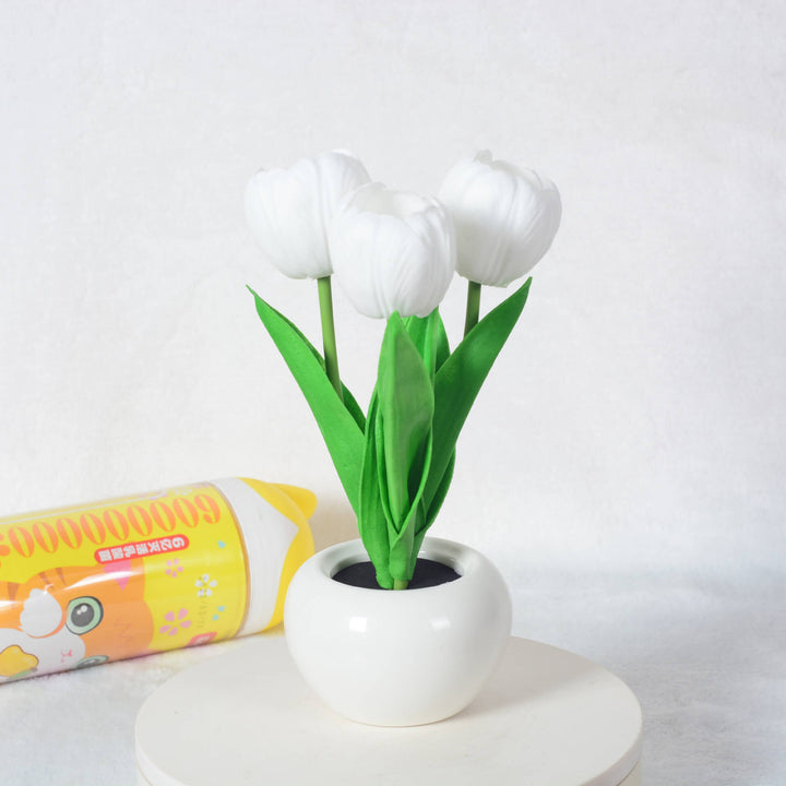 Modern Creative Simulation Tulip Peony LED Night Light Table Lamp
