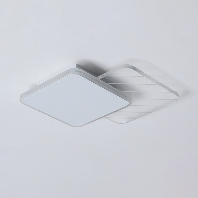 Iluminación LED de montaje empotrado de acrílico y hierro geométrico de lujo moderno 
