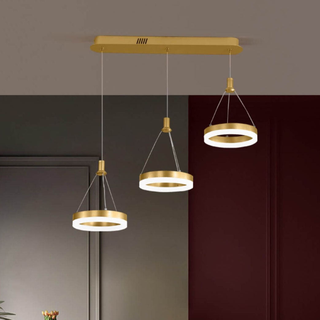 Moderno Lujo Ligero Creativo Redondo Cabeza Cuadrada Hierro LED Isla Luz Candelabro 
