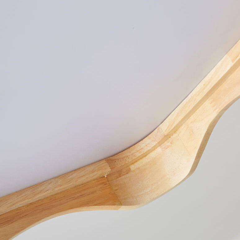 إضاءة LED مثبتة على السقف من الخشب المطاطي الأكريليكي بتصميم مستطيل حديث وموجة بسيطة 