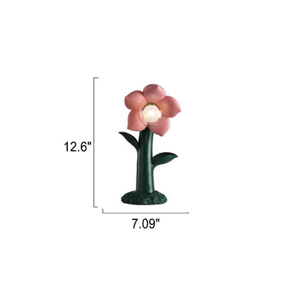 Nordic Creative Flower Resin 1-Light Decorative Table Lamp