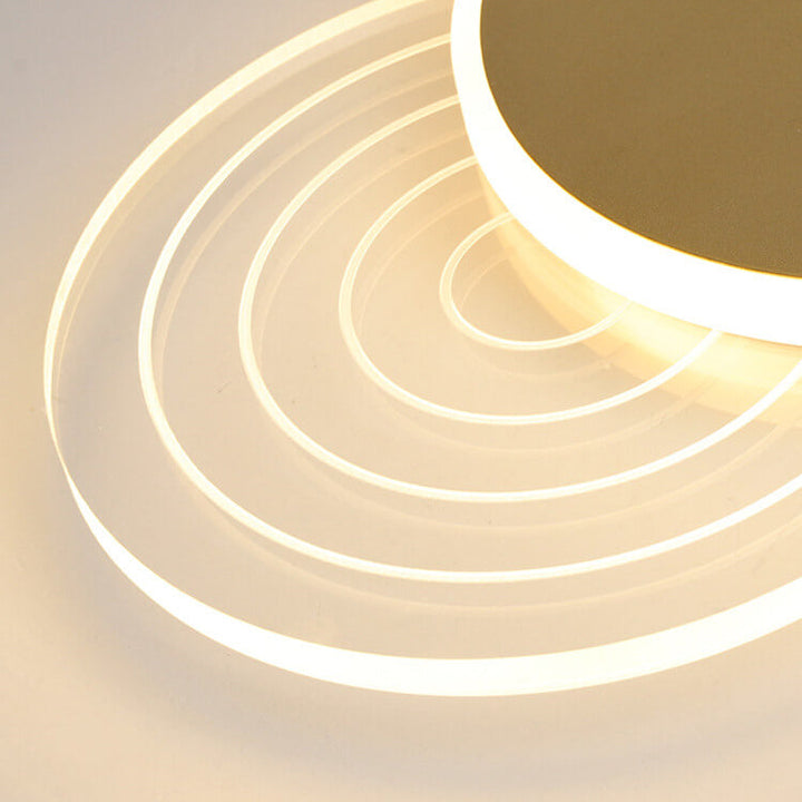 Iluminación LED de montaje empotrado de acrílico y hierro geométrico de lujo moderno 