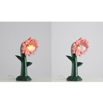 Nordic Creative Flower Resin 1-Light Decorative Table Lamp