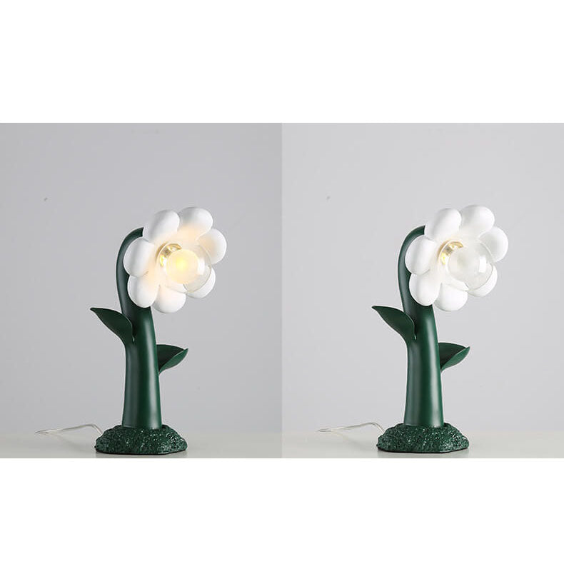 Nordic Creative Flower Resin 1-Light Decorative Table Lamp