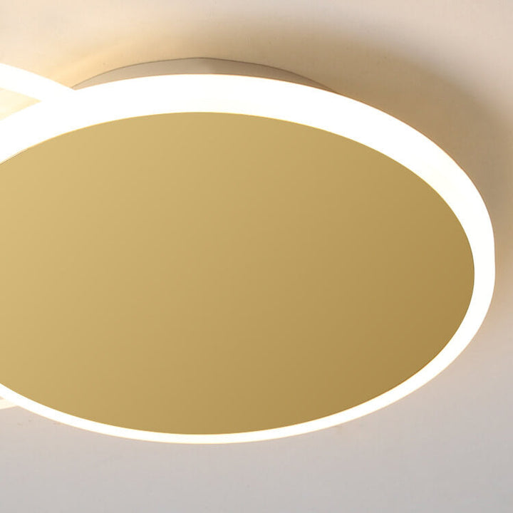 Iluminación LED de montaje empotrado de acrílico y hierro geométrico de lujo moderno 