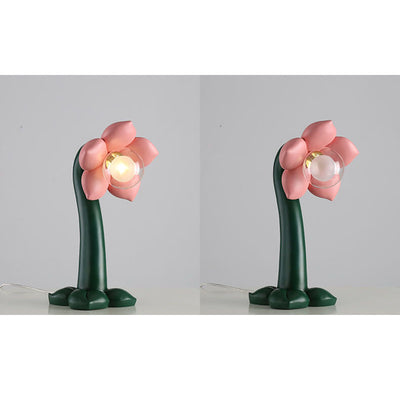 Nordic Creative Flower Resin 1-Light Decorative Table Lamp