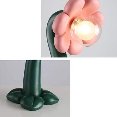 Nordic Creative Flower Resin 1-Light Decorative Table Lamp